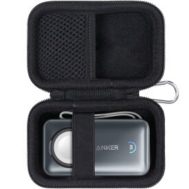 【Khanka 収納ケース】対応アンカー Anker MagGo Power Bank (10000mAh, 35W, For Apple Watch)A1657モバイルバッテリー,ブラック（ケースのみ）