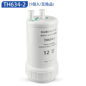 TH634-2 ビルトイン浄水器 交換用カートリッジ 12物質除去タイプ TK301BX TK301BRX TK301BR TK302B2 TK302B2X TEK300 toto交換用浄水カートリッジ （互換品/1個入り）