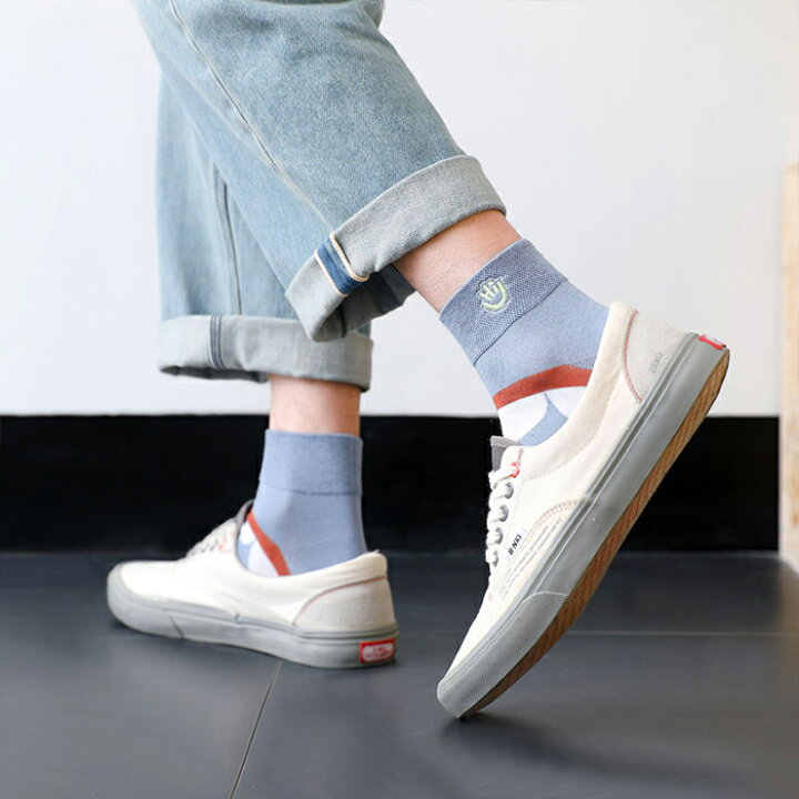 楽天市場 メンズ ソックス 3足組 靴下 カジュアル 破れにくい くつ下 おしゃれ スニーカー スクール 学生 中学生 通学 スポーツ ストリート アウトドア プレゼント ギフト 綿 コットン 防臭 蒸れない 3足 セット 竹の繊維 5色 らくらく