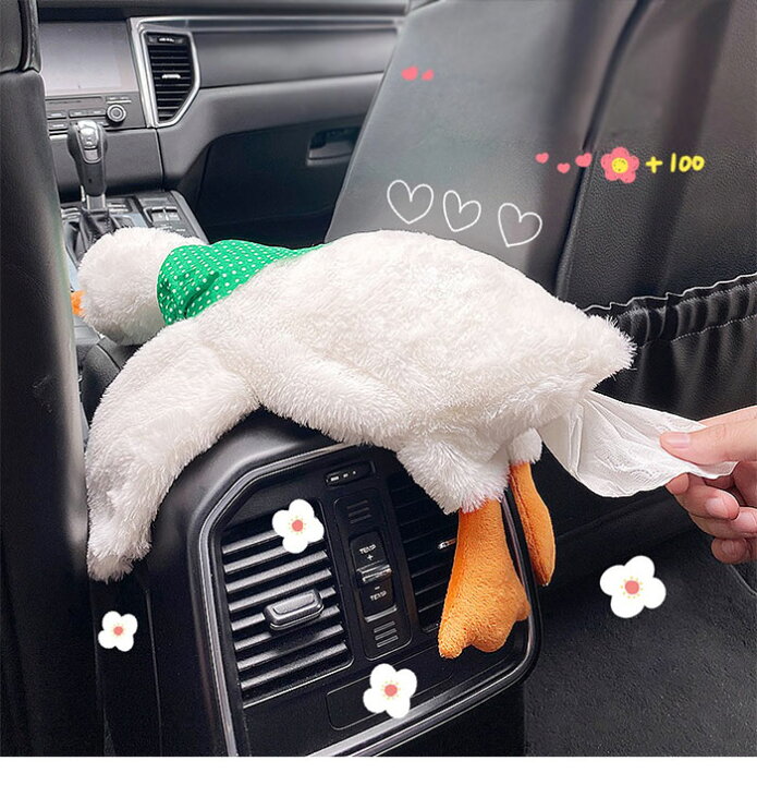 ぬいぐるみティッシュホルダー 車用ティッシュボックス ハンガブルカーぬいぐるみカバーペーパーホルダー 車用ナプキンボックスホームバスルームキッチンオフィス 宅配便送料無料