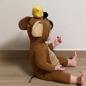 【マラソン限定★300円OFFクーポン】ハロウィン 衣装 子供 コスプレ ベビー キッズ ねずみ 男の子 女の子 仮装 着ぐるみ コスプレ服 ロンパース カバーオール ハロウィーン仮装 クリスマス コスチューム キッズ 可愛い ネズミ 秋服 耳付き チーズ ケーキ 部屋着