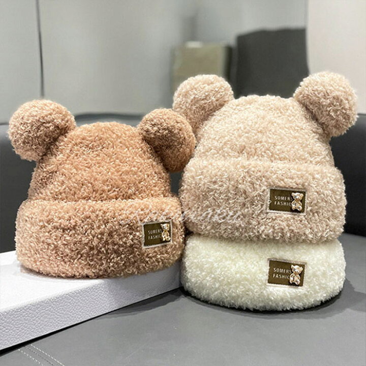 楽天市場】クマ耳帽子 レディース かわいい 編み 猫耳、オールマッチ 