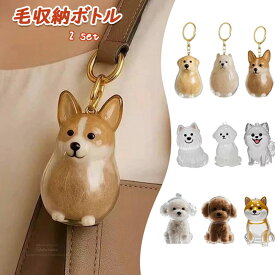 2個セット キーホルダー 犬毛 収納ボトル 透明カプセル 犬の毛 犬毛 収納 2個 犬用 ペット用 猫用 ペットの毛専用 記念 透明カプセル キーホルダー付き かわいい ペットの毛専用 おしゃれ ガチャ風 お土産ボトルボックス 小物 ギフト 送料無料