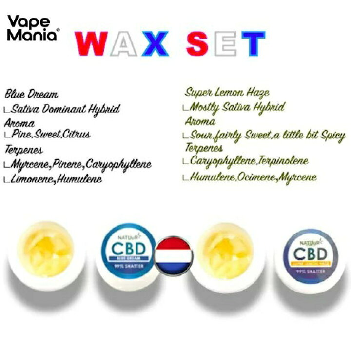 楽天市場】CBD ワックス 2個セット NATUuR ナチュール 99% CBD990mg含有/1000mg SHATTER シャッター TERPENES ブルードリーム + スーパーレモンヘイズ オーガニック カンナビジオール カンナビノイド ヘンプ HEMP 電子タバコ WAX vape アイソレート : VapeMania CBD ... 楽天市場】CBD ワックス 2個セット NATUuR ナチュール 99% CBD990mg含有/1000mg SHATTER シャッター TERPENES ブルードリーム + スーパーレモンヘイズ オーガニック カンナビジオール カンナビノイド ヘンプ HEMP 電子タバコ WAX vape アイソレート : VapeMania CBD ...