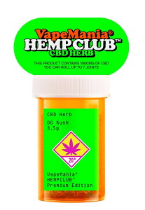 �_�V���i�^ CBD �n�[�u VapeMania HEMP CLUB cbd1000mg HERB OG KUSH 3.5g cbd�W���C���g��7�{�� �x�C�v�}�j�A �I���W�i�� cbd�n�[�u �w���v�N���u �����b�N�X �I�[�K�j�b�N �n�[�u �J���i�r�W�I�[�� �J���i�r