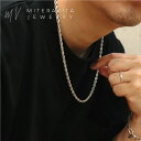 金属アレルギー対応 サージカルステンレス 金属アレルギー チェーン ネックレス ツイスト ロープチェーン スクリュー ロープ 3mm 4mm 5mm 8mm幅 つけっぱなし メンズ 18K 金属アレルギー対応miteravita ミテラヴィータ【N37-men】