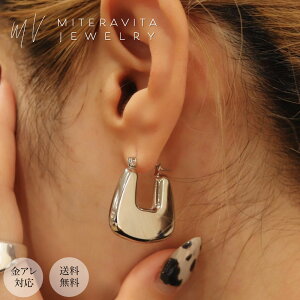 金属アレルギー対応 サージカルステンレス トラペジウムフープピアス つけっぱなし ピアス 変色しない 錆びない ステンレス フープピアス 金属アレルギー レディース ニッケルフリー K18 金