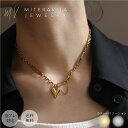 金属アレルギー対応 サージカルステンレス ラブ ハート ペンダント 38cm 42cm チョーカーネックレス レディース チェーン ネックレス レイヤード シンプル アクセサリー 金属アレルギー ゴールド アクセ 金属アレルギー対応mitravita ミテラヴィータ【N89】