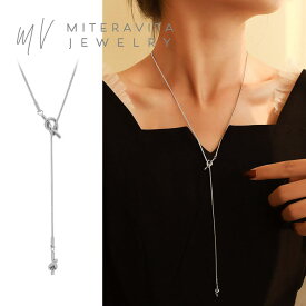 金属アレルギー対応 サージカルステンレス ネックレス レディース ハート ノット タッセル 65cm チェーン シンプル アクセサリー K18 金属アレルギー 金アレ ニッケルフリー ゴールド シルバー金属アレルギー対応mitravita ミテラヴィータ 【N126】