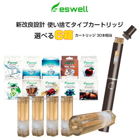 選べる6箱セット eswell プルテク プラス 互換カートリッジ 1箱5本入り 30個セット Penvape ペンベイプ 加熱式タバコ リキッド 電子タバコ 使い捨て リキッドタイプ