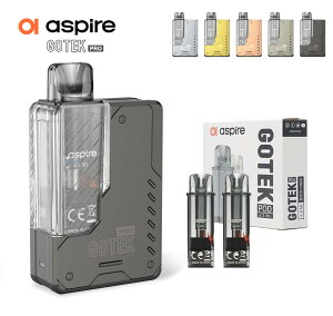 【Kit + Pod】電子タバコ べイプ Aspire GOTEK PRO スターターキット アスパイア ゴーテック プロ pod型 4.5ml 1500mAh バッテリー 0.8Ωコイル Type-C LEDディスプレイ 禁煙 爆煙 初心者 おす