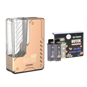 dq^oR ׃Cv@Aspire Gotek Pro {+Gotek [Uς݃J[gbWi1) vape@AXpCA@S[ebNv@foCX@ POD^ 1500mAh obe[ Type-c C ։ S  ^[ jR