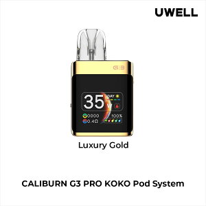 Uwell Caliburn G3 Pro KOKO Pod System Kit [EF Jo[ G3 v RR X^[^[Lbg + G3|bhJ[gbW 2.5ml 0.6 bVRC Type-C[d 35Wőo RpNg GAt[ dq^o