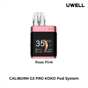 Uwell Caliburn G3 Pro KOKO Pod System Kit [EF Jo[ G3 v RR X^[^[Lbg + G3|bhJ[gbW 2.5ml 0.6 bVRC Type-C[d 35Wőo RpNg GAt[ dq^o