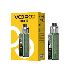 ���� �d�q�^�o�R �X�^�[�^�[�L�b�g VOOPOO Drag S3 Pod Mod Kit �x�C�v 3000mAh�o�b�e���[ �ő�60W�o�� 5ml��e�� PnP X�R�C���Ή� Type-C�}���[�d MTL�Ή� �j�R�`��0 �^�[��0