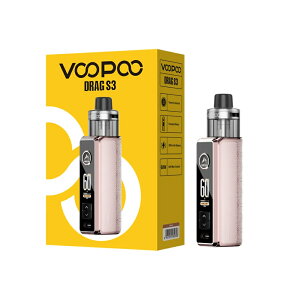 ���� �d�q�^�o�R �X�^�[�^�[�L�b�g VOOPOO Drag S3 Pod Mod Kit �x�C�v 3000mAh�o�b�e���[ �ő�60W�o�� 5ml��e�� PnP X�R�C���Ή� Type-C�}���[�d MTL�Ή� �j�R�`��0 �^�[��0