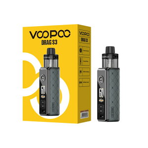 ���� �d�q�^�o�R �X�^�[�^�[�L�b�g VOOPOO Drag S3 Pod Mod Kit �x�C�v 3000mAh�o�b�e���[ �ő�60W�o�� 5ml��e�� PnP X�R�C���Ή� Type-C�}���[�d MTL�Ή� �j�R�`��0 �^�[��0
