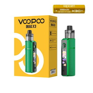 ���� �d�q�^�o�R �X�^�[�^�[�L�b�g VOOPOO Drag X3 Vape Mod Kit �x�C�v �ő�80W�o�� 21700/18650�o�b�e���[�Ή� PnP X DTL�^���N 5ml Type-C�}���[�d �j�R�`��0 �^�[��0