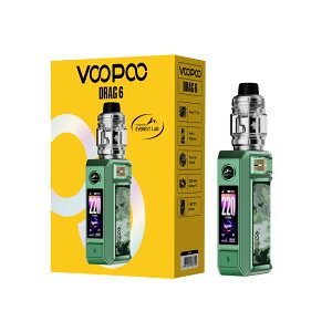 ���� �d�q�^�o�R �X�^�[�^�[�L�b�g VOOPOO Drag 6 Box Mod Kit �x�C�v �ő�220W�o�� 4400mAh�����o�b�e���[ UFORCE-X2�^���N 5ml PnP X�R�C���Ή� Type-C�}���[�d �j�R�`��0 �^�[��0