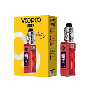 ���� �d�q�^�o�R �X�^�[�^�[�L�b�g VOOPOO Drag 6 Box Mod Kit �x�C�v �ő�220W�o�� 4400mAh�����o�b�e���[ UFORCE-X2�^���N 5ml PnP X�R�C���Ή� Type-C�}���[�d �j�R�`��0 �^�[��0