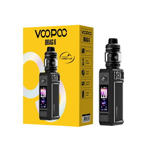 ���� �d�q�^�o�R �X�^�[�^�[�L�b�g VOOPOO Drag 6 Box Mod Kit �x�C�v �ő�220W�o�� 4400mAh�����o�b�e���[ UFORCE-X2�^���N 5ml PnP X�R�C���Ή� Type-C�}���[�d �j�R�`��0 �^�[��0