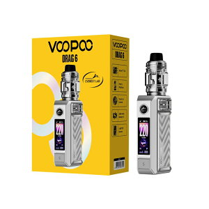 ���� �d�q�^�o�R �X�^�[�^�[�L�b�g VOOPOO Drag 6 Box Mod Kit �x�C�v �ő�220W�o�� 4400mAh�����o�b�e���[ UFORCE-X2�^���N 5ml PnP X�R�C���Ή� Type-C�}���[�d �j�R�`��0 �^�[��0