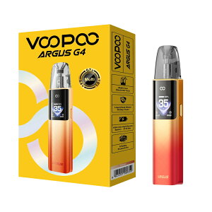 VOOPOO ARGUS G4 Pod Kit �d�q�^�o�R �X�^�[�^�[�L�b�g �x�C�v�{�� Multi-Ohm�J�[�g���b�W���� 1�|�b�h3��R�l�Ή� 1650mA�o�b�e���[ �ő�35W�o�� 0.85�C���`HD�f�B�X�v���C Type-C�����[�d �^�[��0 �j�R�`��