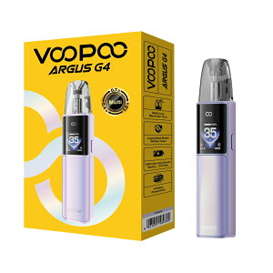 VOOPOO ARGUS G4 Pod Kit �d�q�^�o�R �X�^�[�^�[�L�b�g �x�C�v�{�� Multi-Ohm�J�[�g���b�W���� 1�|�b�h3��R�l�Ή� 1650mA�o�b�e���[ �ő�35W�o�� 0.85�C���`HD�f�B�X�v���C Type-C�����[�d �^�[��0 �j�R�`��