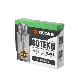 �y����Ƀp���[�A�b�v����V2�o�[�W�����zAspire Gotek Refillable Pod v2 �����p���t�B���|�b�h 0.6�� 0.8�� 2�� �d�q�^�o�R VAPE �x�C�v �|�b�h �R�C�� Gotek�V���[�Y�Ή� �T�C�h�t�B�� �}�O�l�b�g�� ��