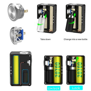 電子タバコスターターキットVANDYVAPEPULSEBFKITメカニカルBOXMODボトムフィーダースコンカーメカスコ