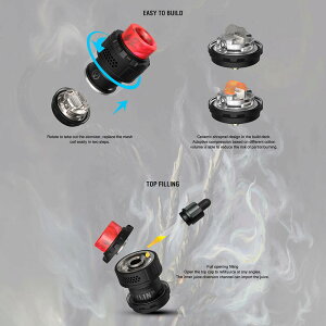 VANDYVAPEKYLINMRTA24mmバンディベイプキリンカイリン【24mm】【DTL】【爆煙】【RBA】電子タバコアトマイザーVAPE
