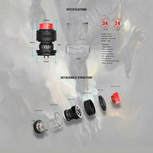 VANDYVAPEKYLINMRTA24mmバンディベイプキリンカイリン【24mm】【DTL】【爆煙】【RBA】電子タバコアトマイザーVAPE