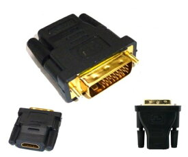 HDMIメス-DVI24ピンオス 変換アダプタ 変換コネクタ アダプター 金メッキ HDMI DVI24+1ピン[定形外郵便、送料無料、代引不可]