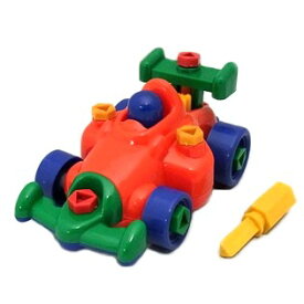 組立ブロック ドリルファン 組み立て おもちゃ 知育玩具 車 (F-1カー)[定形外郵便、送料無料、代引不可]