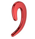 Bluetooth5.0 骨伝導 片耳イヤホン 本体のみ 《レッド》 軽量 耳掛け型 ヘッドセット イヤフォン マイク e_phn[定形外郵便、送料無料、代引不可]