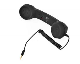 黒電話 スマホ 受話器 昭和レトロ ヘッドホン イヤホン iPhone Android[ゆうパケット発送、送料無料、代引不可]