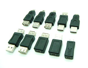 USB2.0A_v^[ 10Zbg USB microUSB miniUSB IX X ϊA_v^[[䂤pPbgAAs]