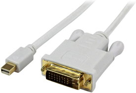 Mini DisplayPort - DVI アクティブ変換ケーブル 1.8m mDP オス - DVI-D オス 1920x1200 ホワイト[ゆうパケット発送、送料無料、代引不可]