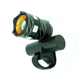 USB 充電式 自転車ライト 《ブラック》 防水 350ルーメン 高輝度 LED 懐中ライト[定形外郵便、送料無料、代引不可]