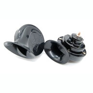 爆音 ヨーロピアン 電子ホーン 《12V》 《ブラック》 快音 クラクション[おす すめ][送料無料(一部地域を…
