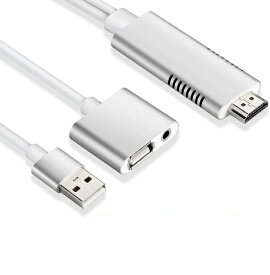 テレビ 接続 iOS iPhone iPad Android hdmi 変換 対応 アダプター ケーブル 3in1 フルHD USB ミラーリング テレビ 映す[ゆうパケット発送、送料無料、代引不可]