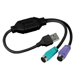 PS/2-USB変換アダプタ 《ブラック》 PS2 to USB アダプター[おす すめ][定形外郵便、送料無料、代引不可]