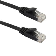 CAT6 平型LANケーブル 《10m》 《ブラック》 フラット カテゴリ6 LAN ケーブル[ゆうパケット発送、送料無…