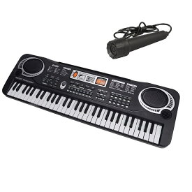 マイク付き エレクトロキーボード 61鍵盤 多機能 電子キーボード 子供 玩具 おもちゃ ピアノ[送料無料(一部地域を除く)]