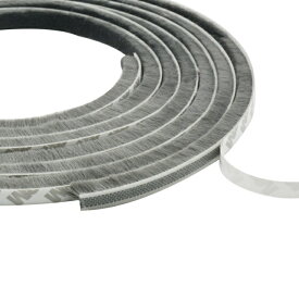 隙間テープ 《幅9mmx毛足15mm 長さ6m》 《グレー》 すき間テープ すきまテープ 窓 ドア 冷暖房 防風 防音 防水 防虫 防塵[送料無料(一部地域を除く)]