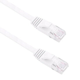 Cat6 LANケーブル 《ホワイト》 《20m》 カテゴリ6 フラット 薄型 LANケーブル[ネコポス発送、送料無料、代引不可]