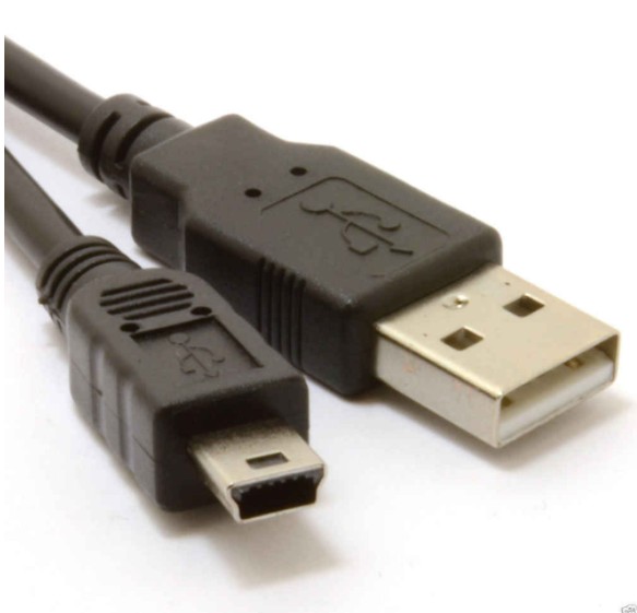 ミニUSBケーブル 《1m》 《ブラック》 タイプAオス-miniBオス デジカメ ミニB USBケーブル[定形外郵便、送料無料、代引不可]