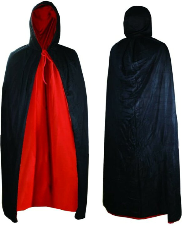 120cm マント リバーシブル 赤 黒 コスプレ 仮装 衣装 ハロウィン