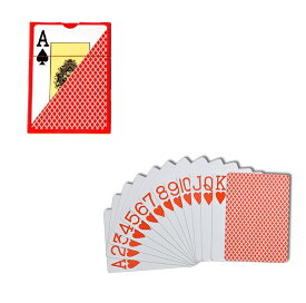 プラスチックトランプ 《レッド》 ポーカー カードゲーム 高耐久性 滑らか素材 トランプ[ゆうパケット発送、送料無料、代引不可]