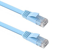 Cat6 LANケーブル 《ブルー》 《5m》 カテゴリ6 フラット 薄型 LANケーブル[ゆうパケット発送、送料無料…